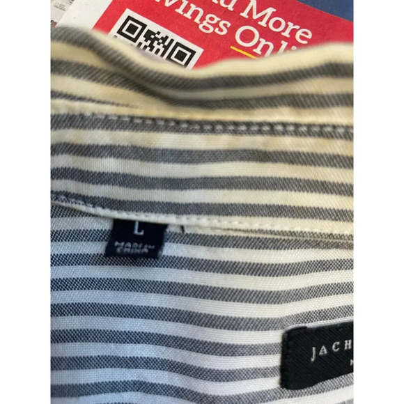 Jack’s Girlfriend Long Sleeved Button Up Striped shirt with roll up sleeves - Picture 3 of 10